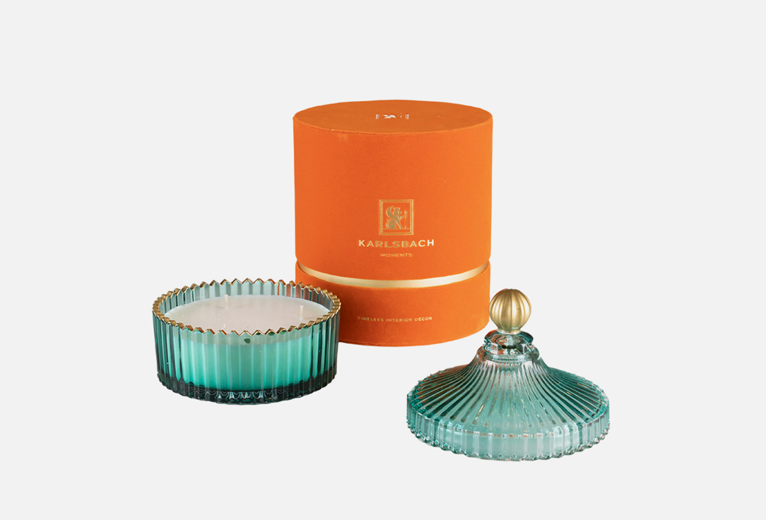 Изображение товара Ароматическая свеча Karlsbach Azure 13,5x15 см премиум-класс цветочные ноты