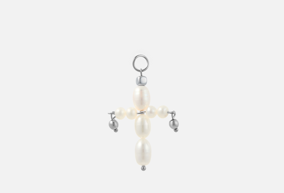 

Подвеска KVINS, Pearly pearl cross white 1 шт