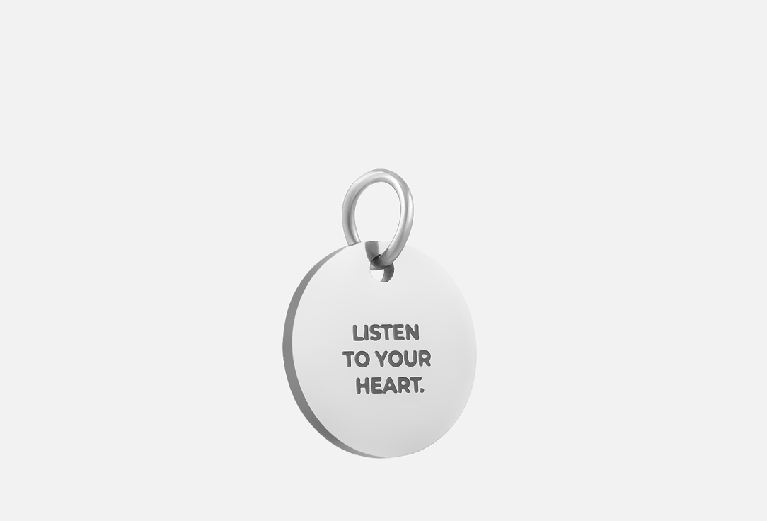 

Подвеска KVINS, LISTEN TO YOUR HEART silver 1 шт
