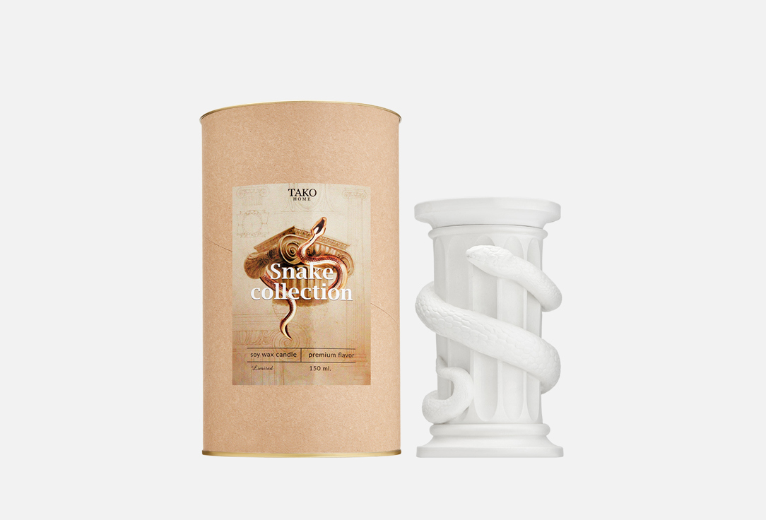 

Ароматическая свеча TAKO HOME, Белый, Мандарин 150 мл