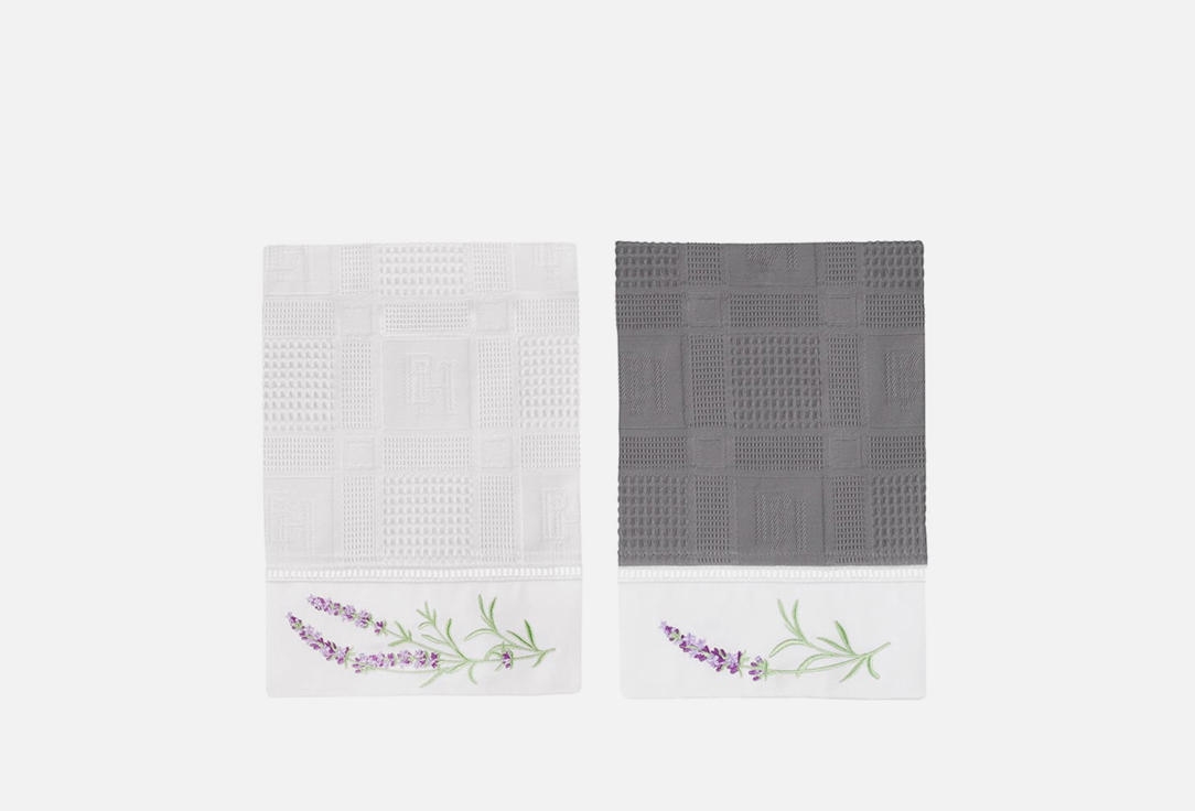 

Комплект полотенец вафельных BELLEHOME, Lavender fields, 40х70 2 шт