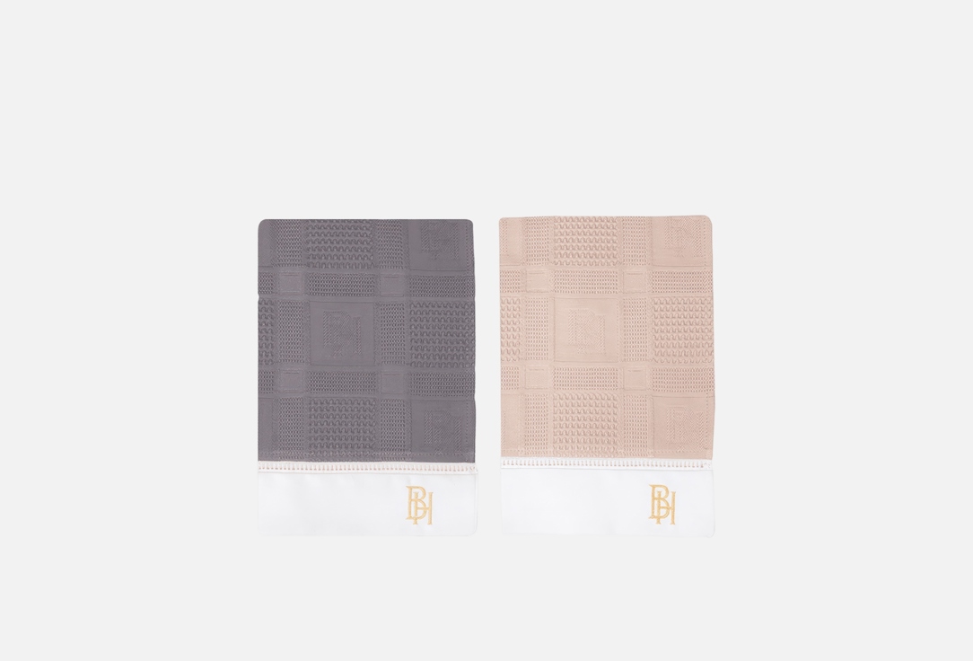 Комплект полотенец вафельных BELLEHOME BH Morning Coffe, 50х70 2 шт