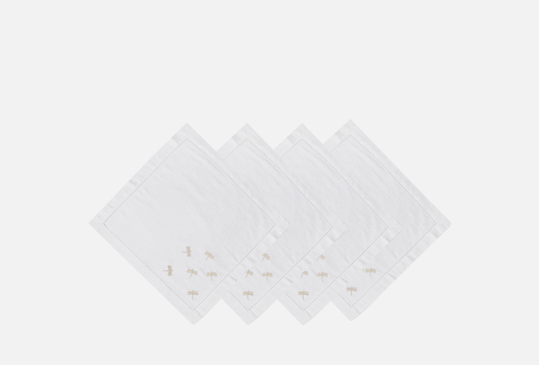 

Комплект салфеток столовых BELLEHOME, Принт, С вышивкой, Dragonfly, 40х40 4 шт