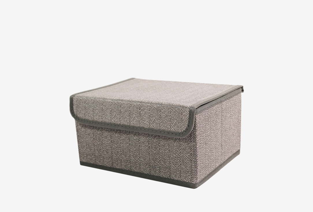 Изображение товара Коробка для хранения вещей РутаУпак СЕРЫЙ, с крышкой, 25x19x13