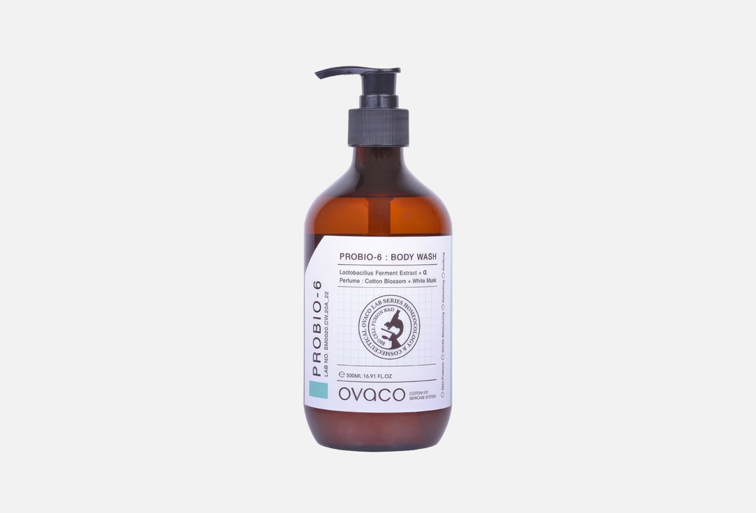 Изображение товара гель для душа Ovaco Probio 6 body Wash