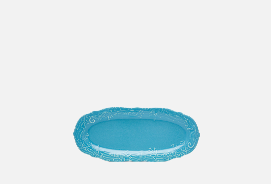 Изображение товара Сервировочное блюдо морское из фарфора 36 см для подачи рыбы и закусок