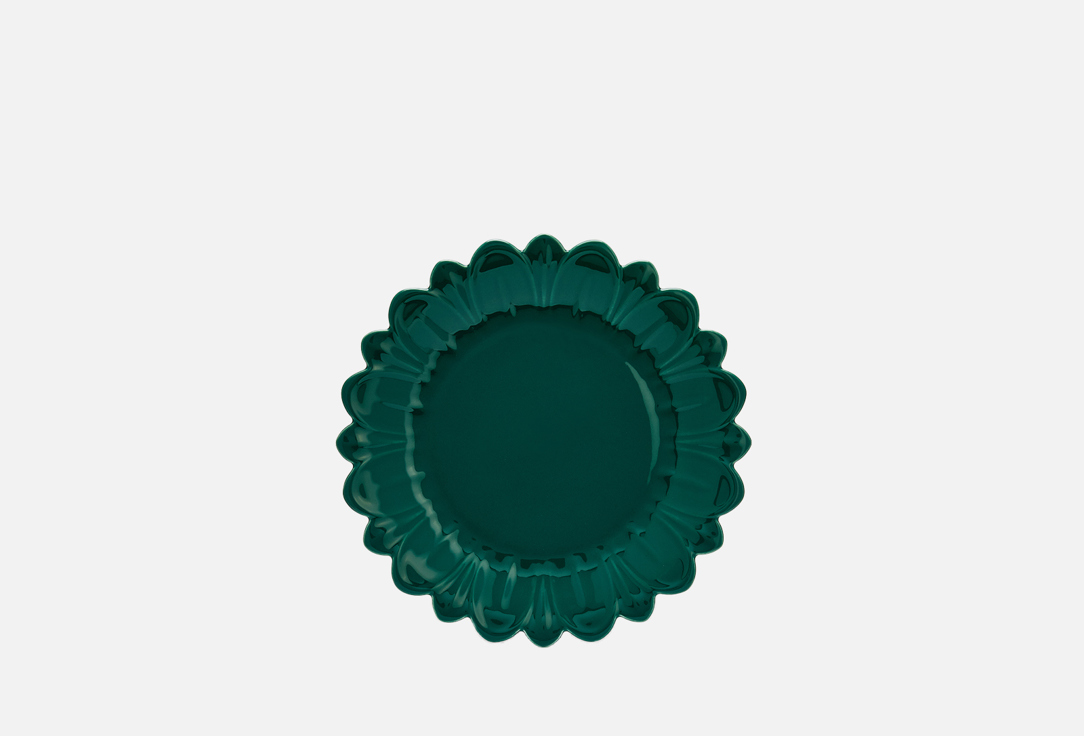 

Тарелка MYATASHOP, Обеденная, lotus magic, тёмно-зеленая, 26 см. 1 шт