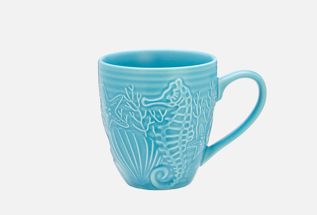 кружка MYATASHOP Морская, небесно-голубая 1 шт