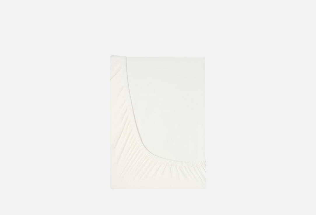 Изображение товара Простыня на резинке LIVING DREAMS Молочный,180х200