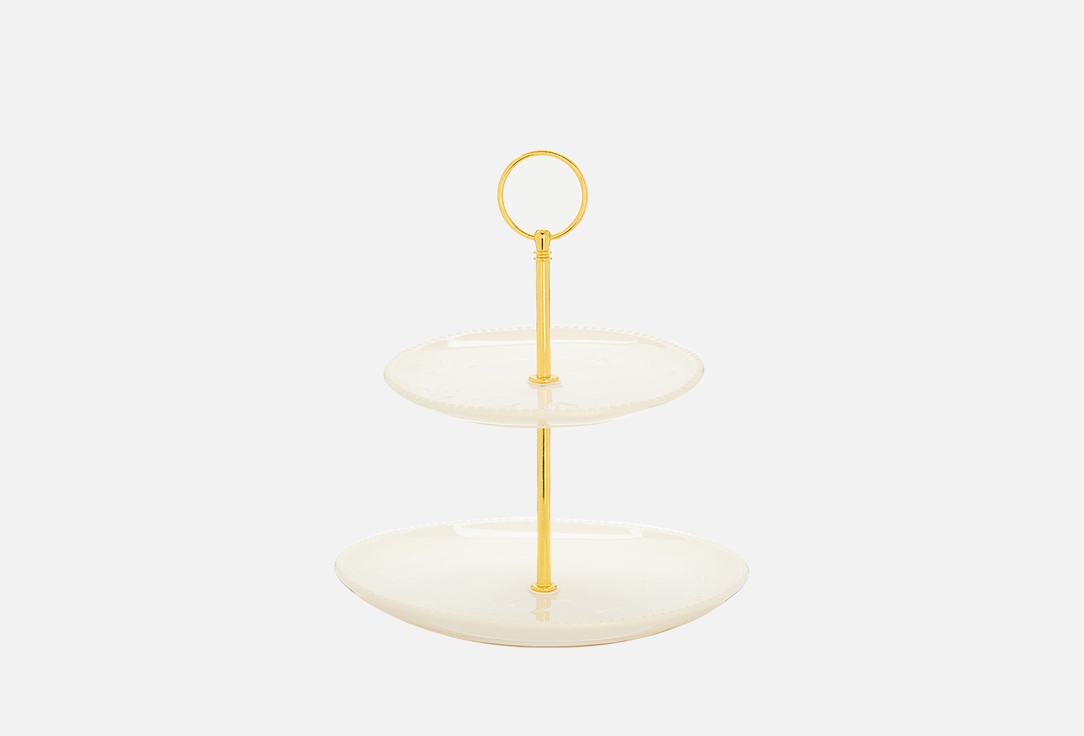 

блюдо сервировочное MYATASHOP, Двухъярусная для сладостей, funny bunny 1 шт