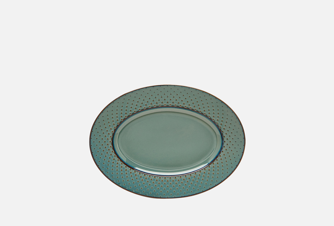 Изображение товара блюдо сервировочное Myatashop овальное, dots, 38 см