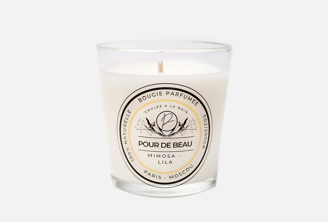 Ароматическая свеча POUR DE BEAU Mimosa-Lila 200 г