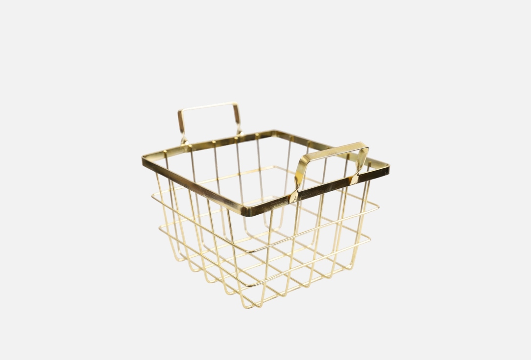 

Корзина металлическая N FAMILY, Золотой, Золото, 19*19*12 1 шт