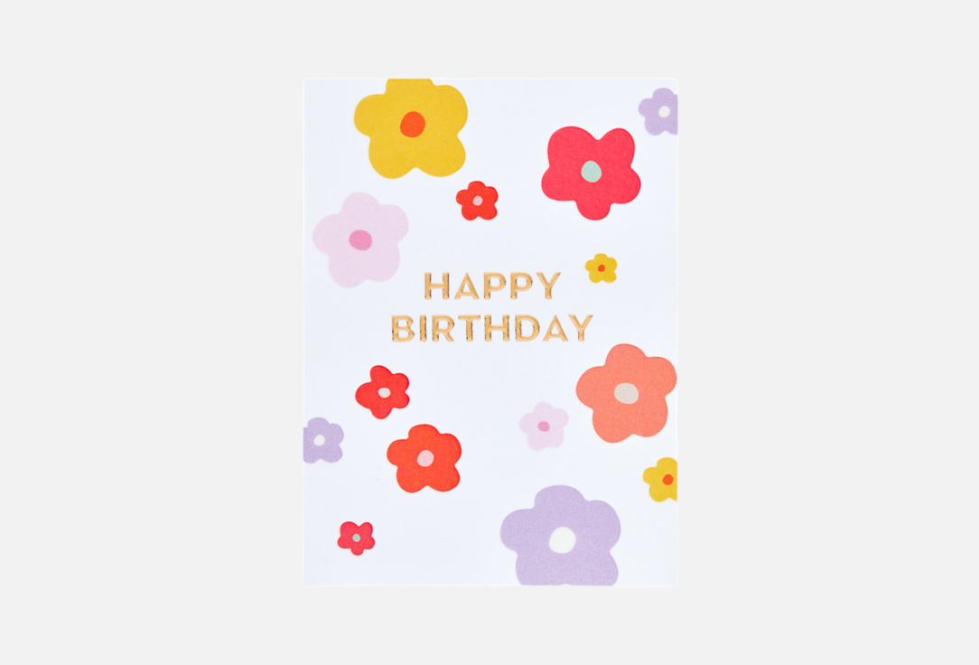 

Открытка O PAPER PAPER, Happy Birthday Flowers 1 шт