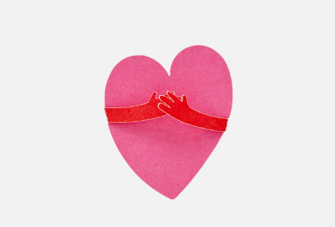 

Открытка O PAPER PAPER, Мини сердце с руками 1 шт