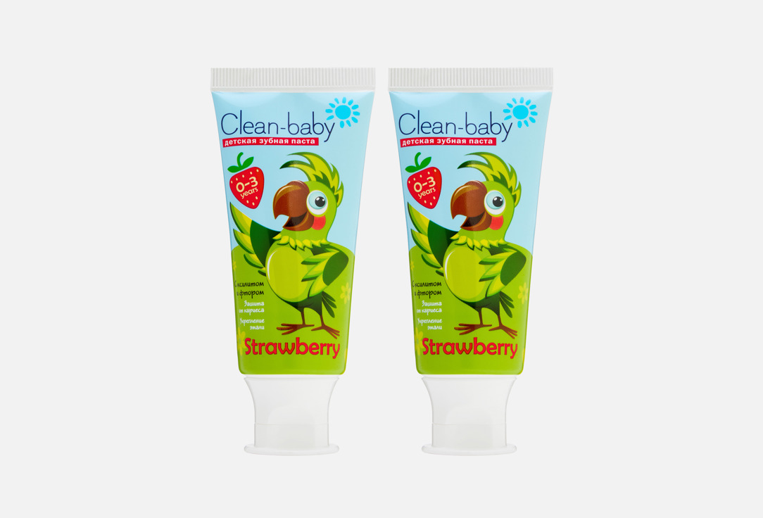 Изображение товара Детская зубная паста Clean-Baby 0-3 года 50 мл 2 шт защита от кариеса