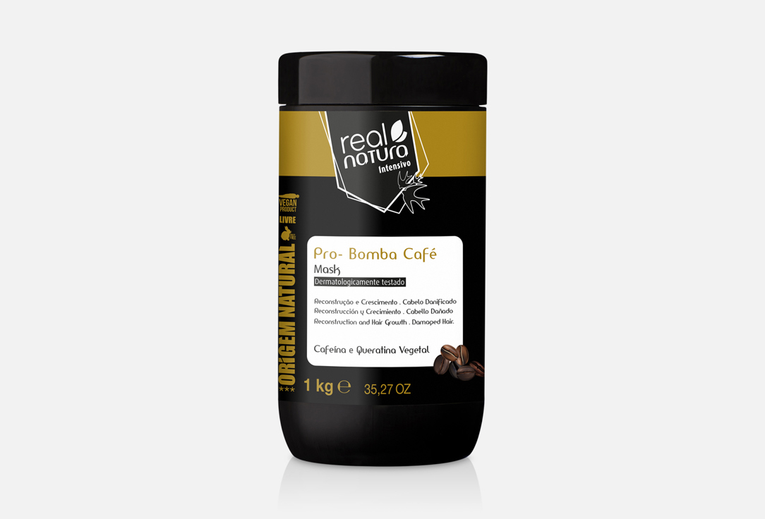 Изображение товара Маска для волос REAL NATURA pro-bomba cafe глубокое восстановление 1000 мл