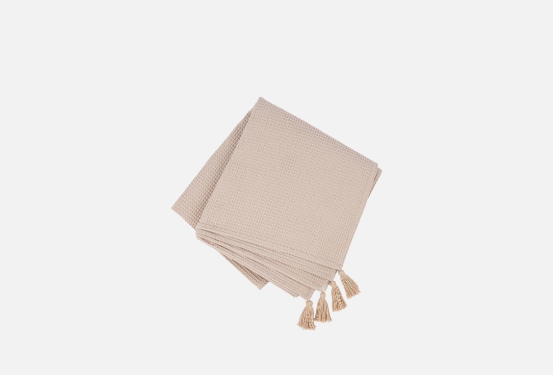 Изображение товара Покрывало вафельное N Family MERMAID, бежевое, 165х145