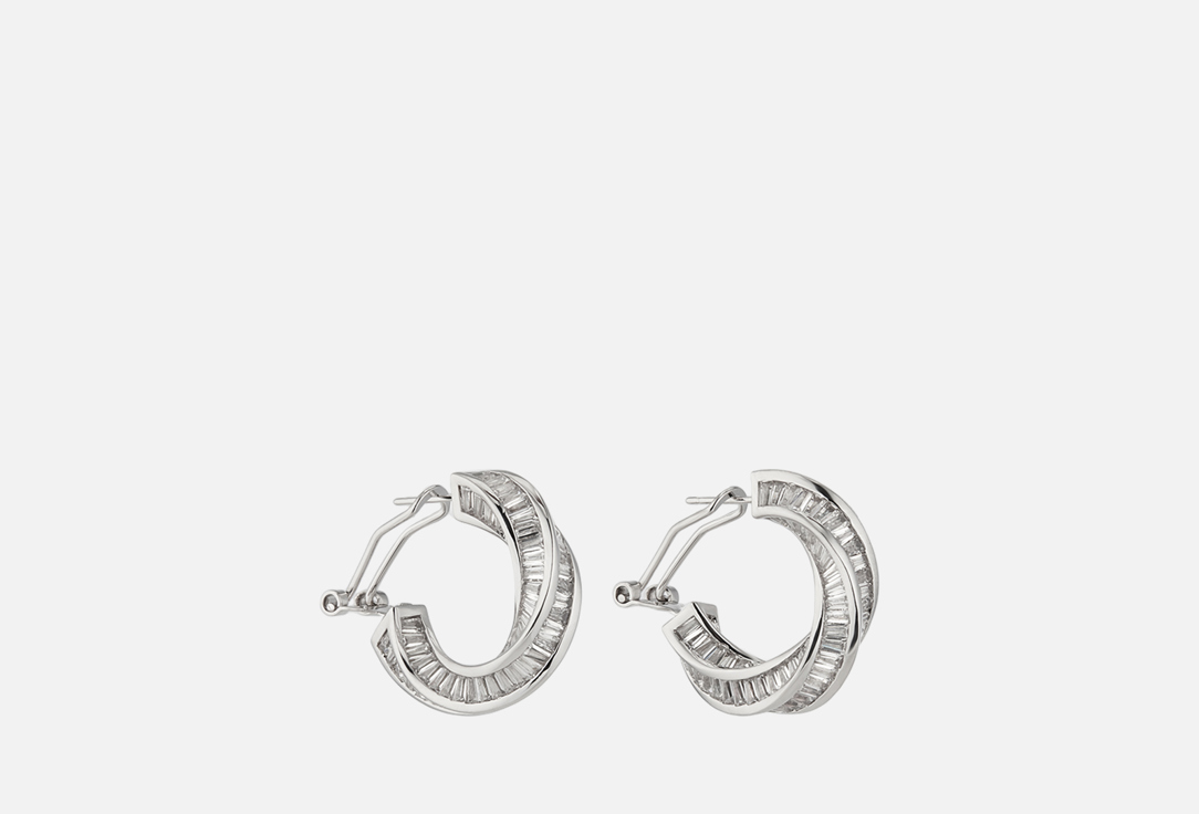 Изображение товара Серьги-кольца Caviar Jewellery CRUSH серебристые