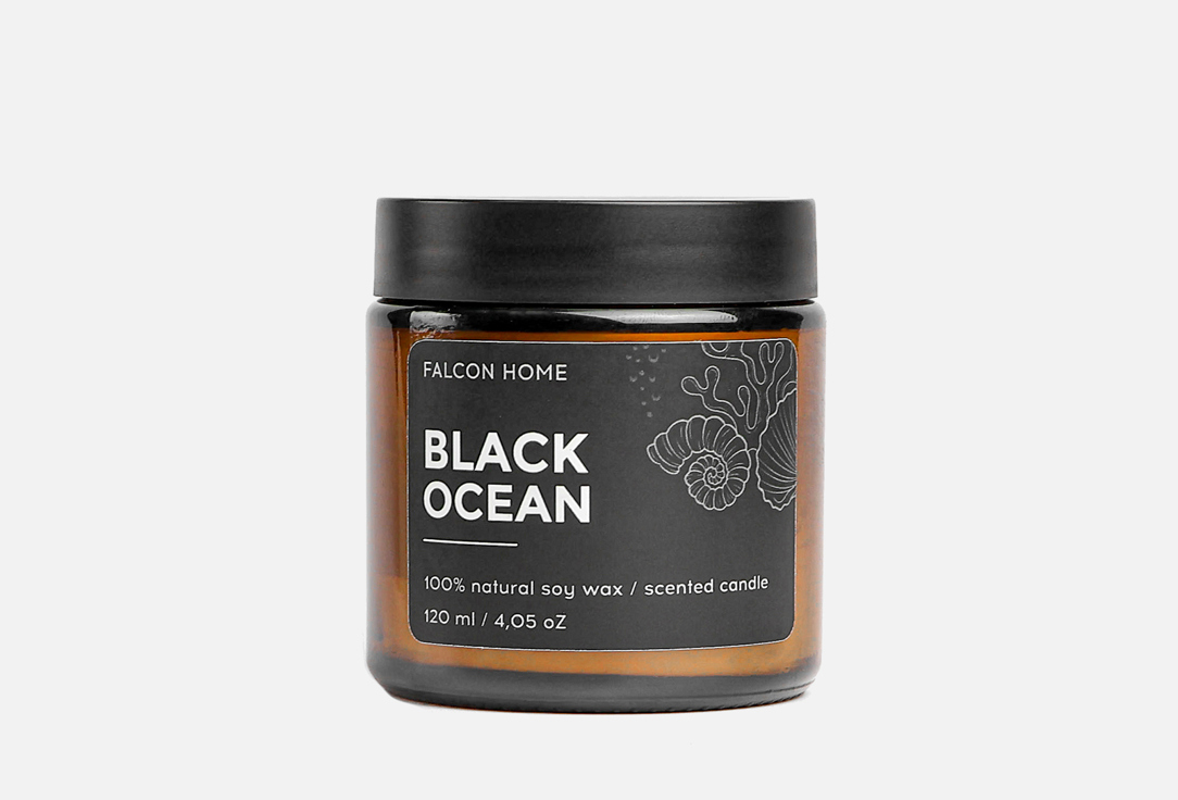 

Ароматическая свеча FALCON HOME, Белый, Black Ocean 120 мл