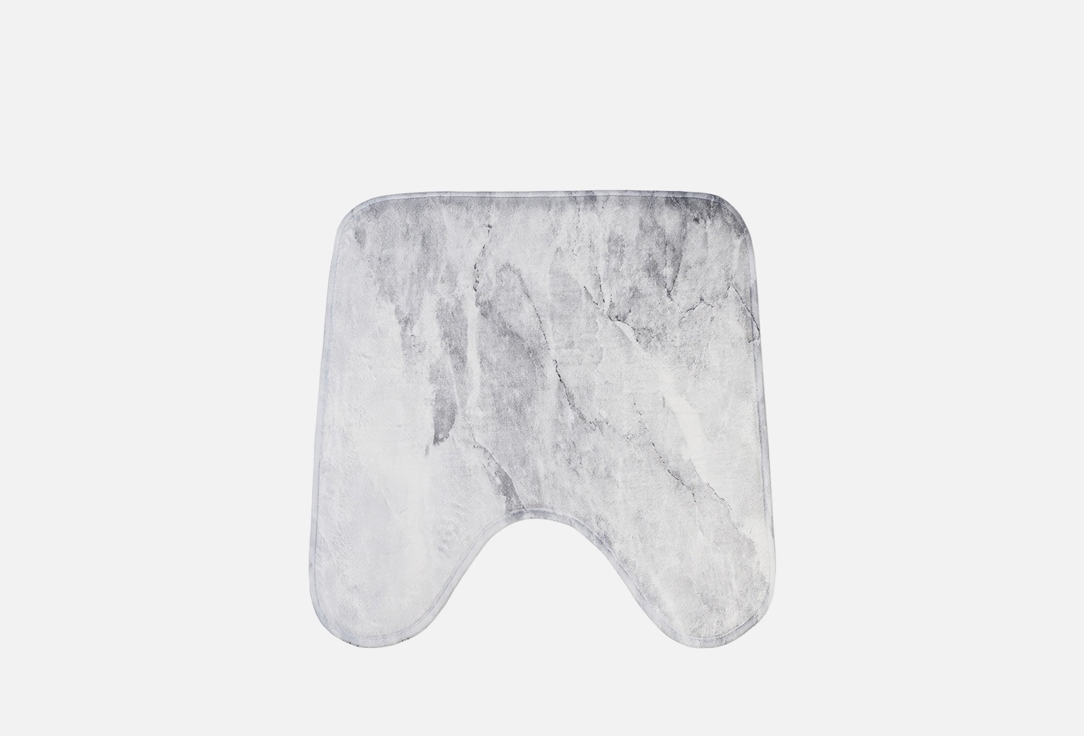 Изображение товара Коврик для туалета JoyArty Мраморный узор, белый, серый, 50x50