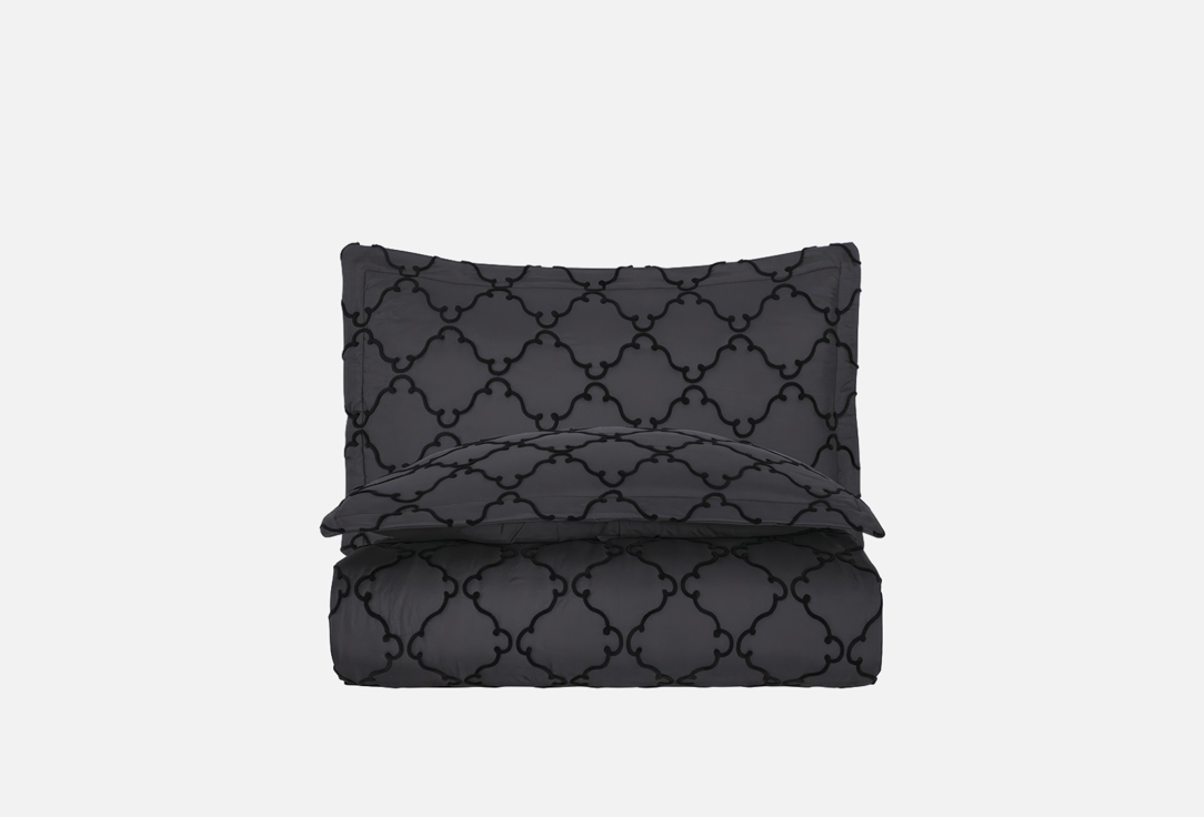 

Покрывало с наволочками AMBESONNE, Черный, Village черное, 230х240 1 шт