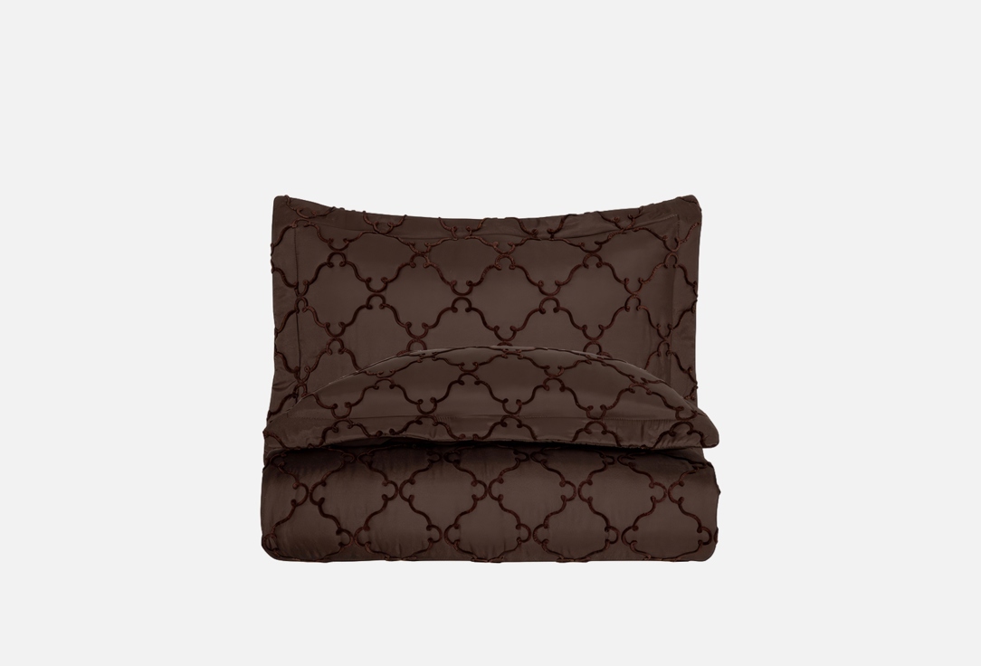 

Покрывало с наволочками AMBESONNE, Коричневый, Village коричневое, 230х240 1 шт