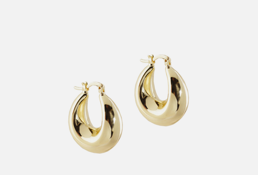 Изображение товара Серьги-кольца Alerie-Accessories Hoops Moon золотистые