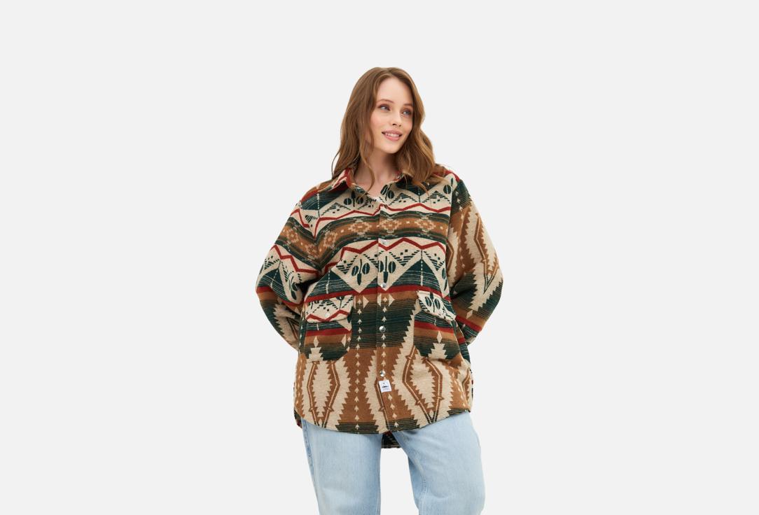 Изображение товара Кооричневая оверсайз рубашка из шерсти от Kefirmaykifer