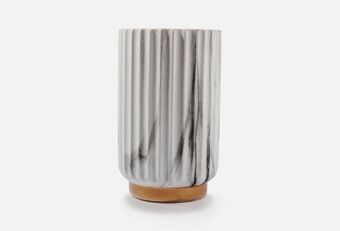 Изображение товара ваза Mandarin Decor Модерн, белый мрамор, 20 см