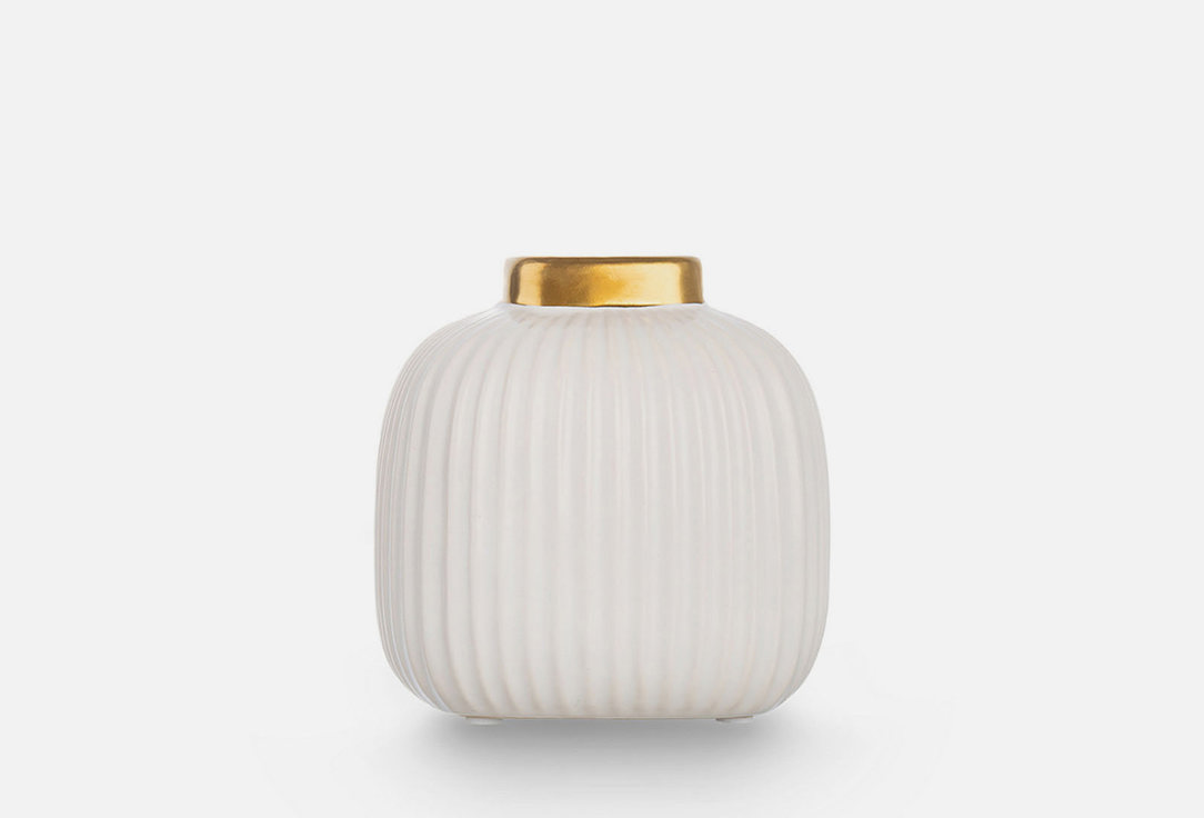 Изображение товара ваза Mandarin Decor Сан-Ремо, белое золото, 13 см