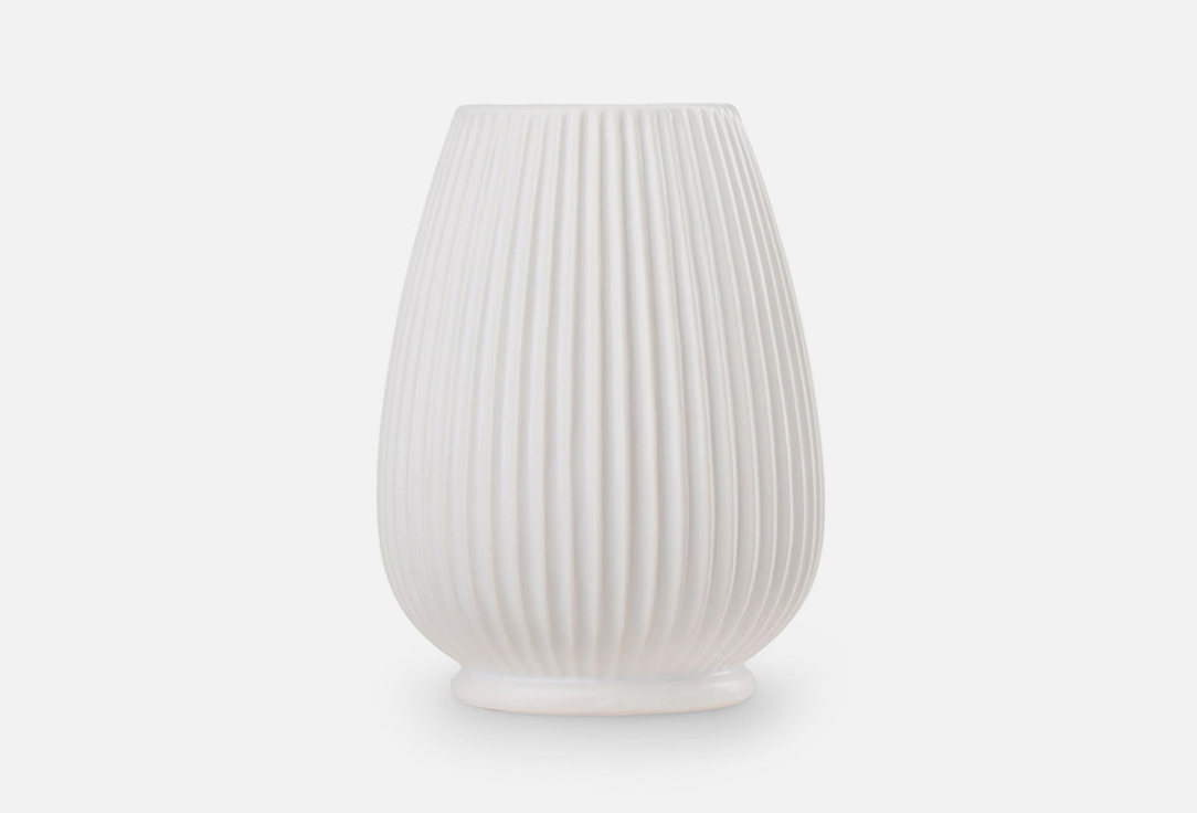 Изображение товара Ваза Mandarin Decor Сиена белая 20 см керамика для цветов и сухоцветов