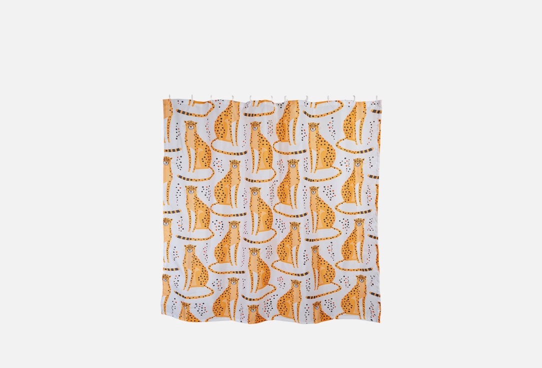 

Штора для ванной комнаты JOYARTY, Принт, Пятнистые леопарды, 180х200 1 шт