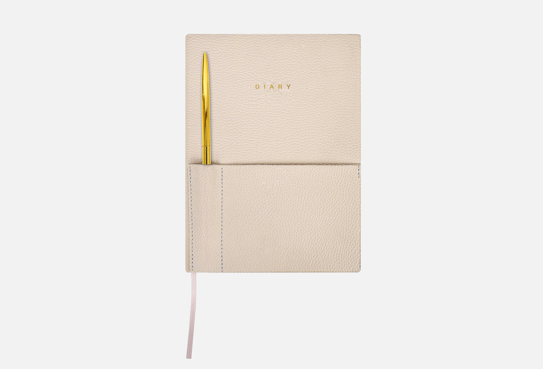 Изображение товара Ежедневник LOREX Elegance stylish collection бежевый А5 с ручкой и застежкой