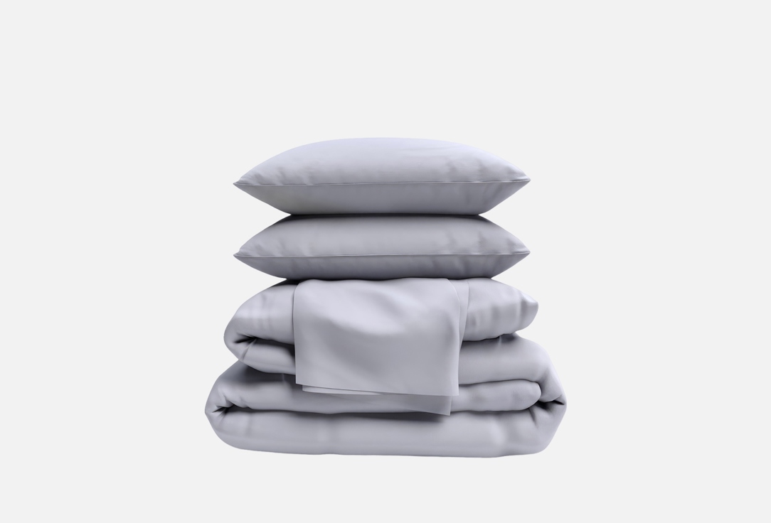 Изображение товара Комплект постельного белья Атмосфера ранфорс 2-спальный серый гипоаллергенный