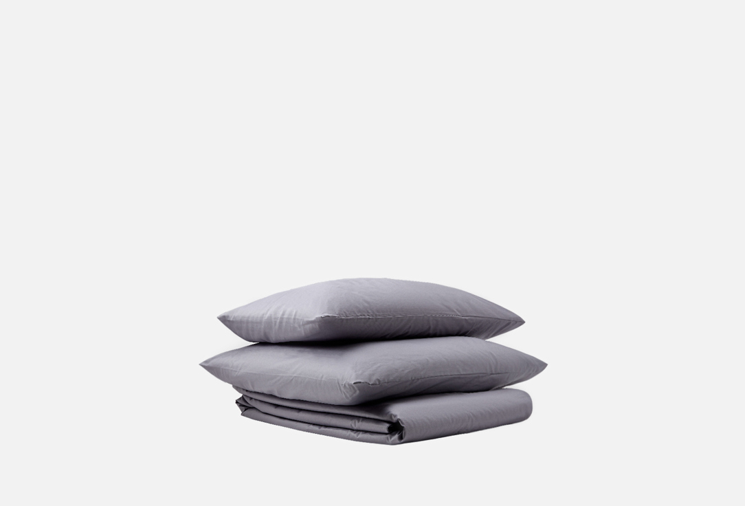 Изображение товара Комплект постельного белья ECOTEX Моноспейс двуспальный сатин темно-серый