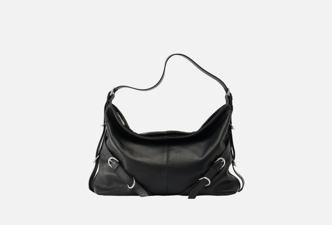 Изображение товара Стильная сумка хобо из натуральной кожи Afina 739 с декоративными пряжками