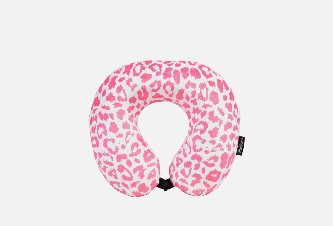 Изображение товара Подушка для путешествий на шею Ambesonne Розовый леопард, 30х25