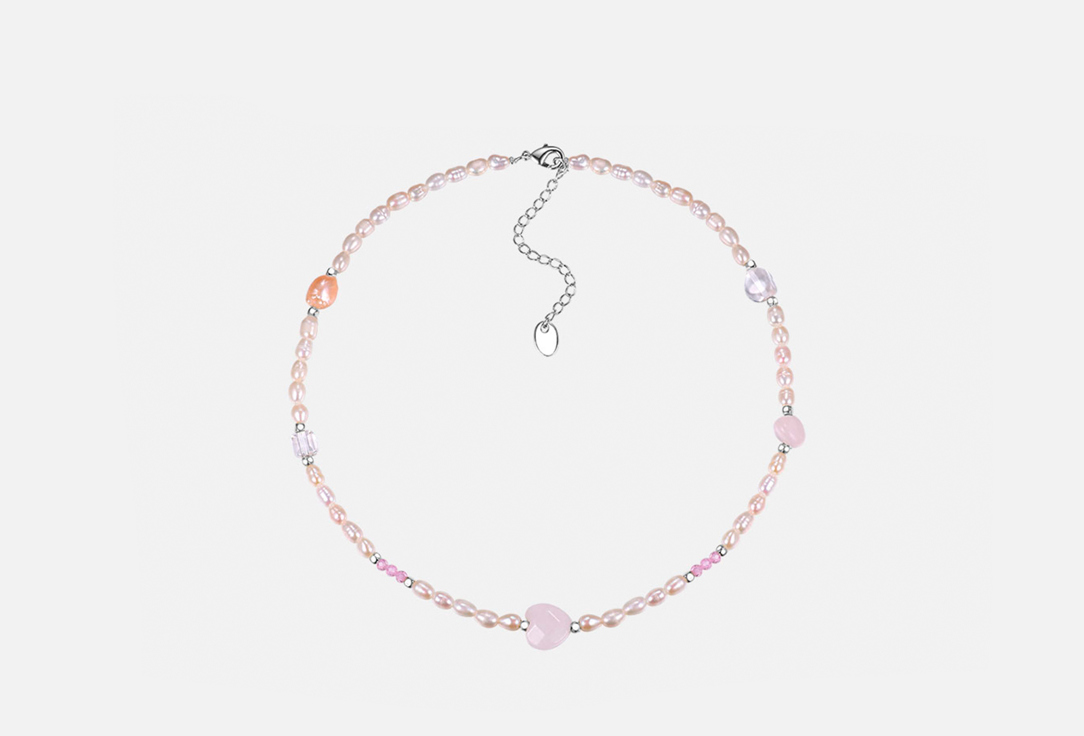 

Колье EVGENIA MOMENT, Из жемчуга и розового кварца 1 шт