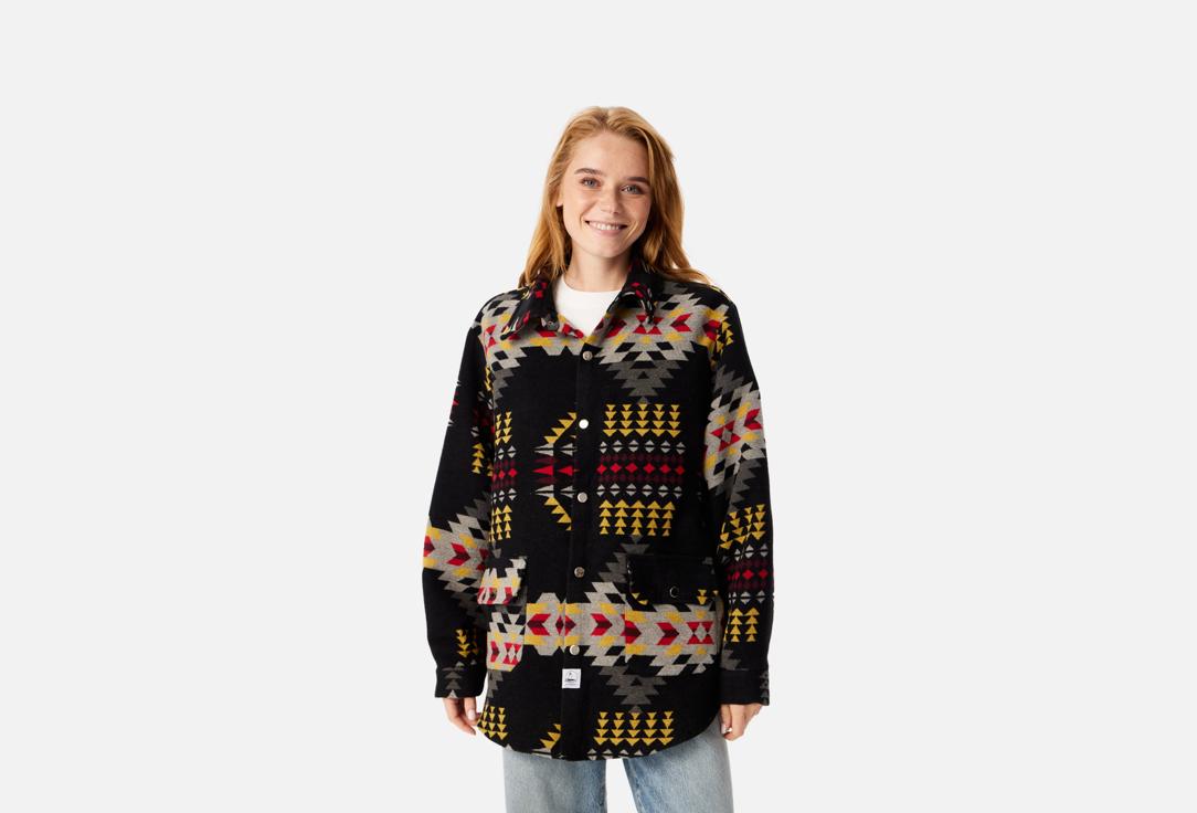 Изображение товара Черная рубашка kefirmaykifer оверсайз из шерсти для женщин и мужчин