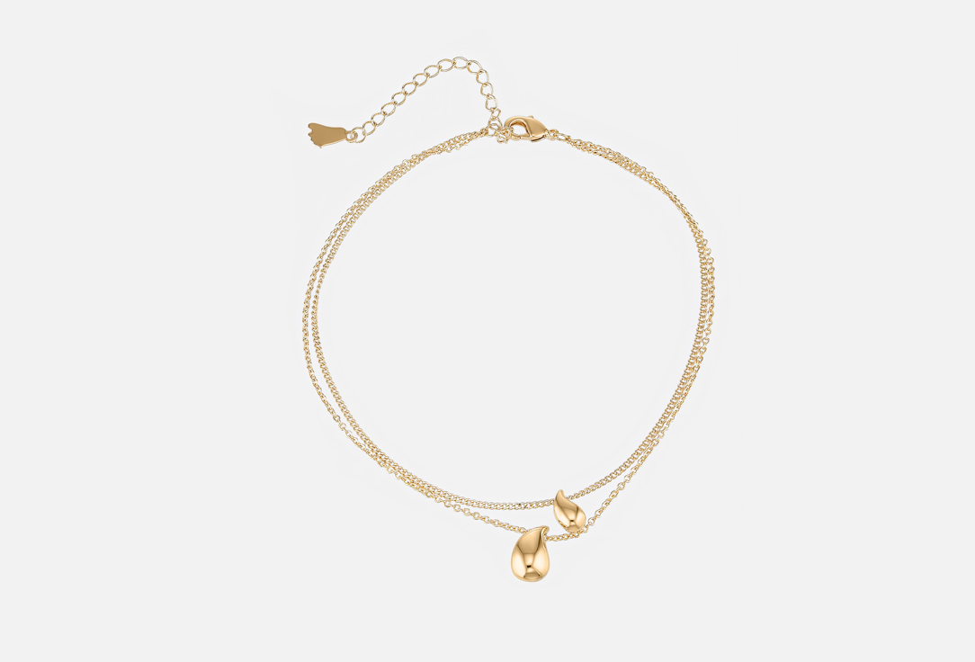 Изображение товара Золотистый браслет с каплями из ювелирного сплава родиевое покрытие для женщин