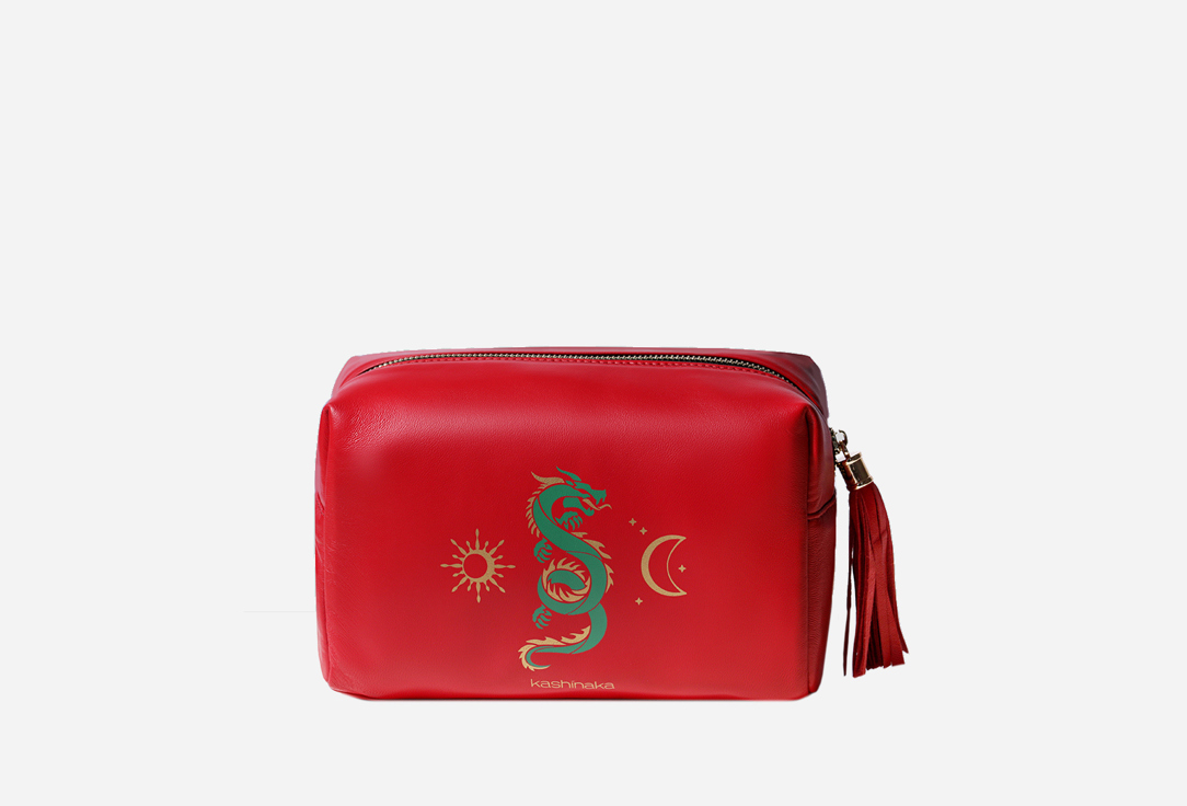 

Косметичка дорожная KASHINAKA, L Dragon, красная 1 шт