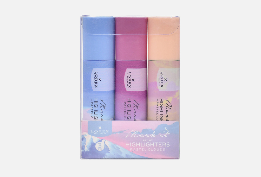 Изображение товара набор текстовыделителей LOREX Mark it PASTEL CLOUDS