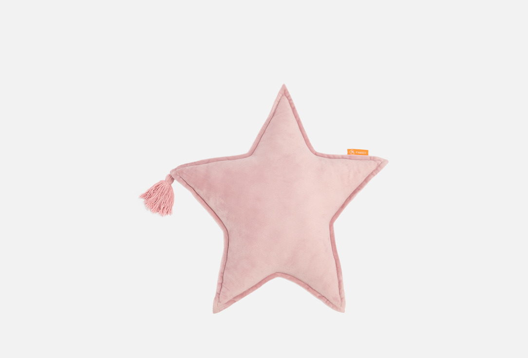 

Подушка декоративная NFAMILY, Розовый, STAR dusty rose с кисточкой, 48х48 1 шт