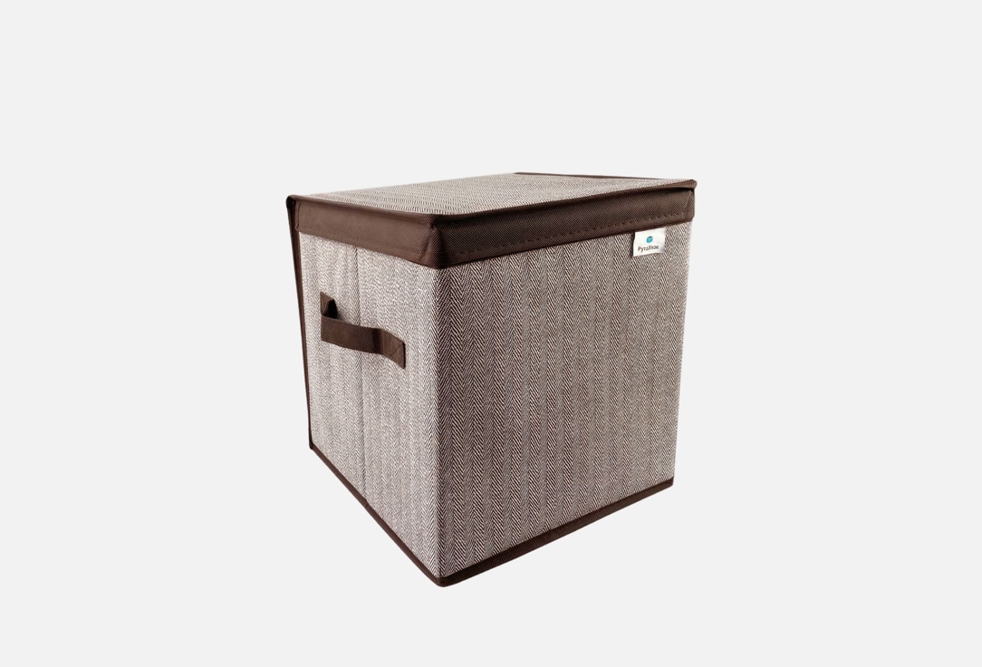 Изображение товара Коробка для хранения вещей РутаУпак КОРИЧНЕВЫЙ, с крышкой, 30х30х30