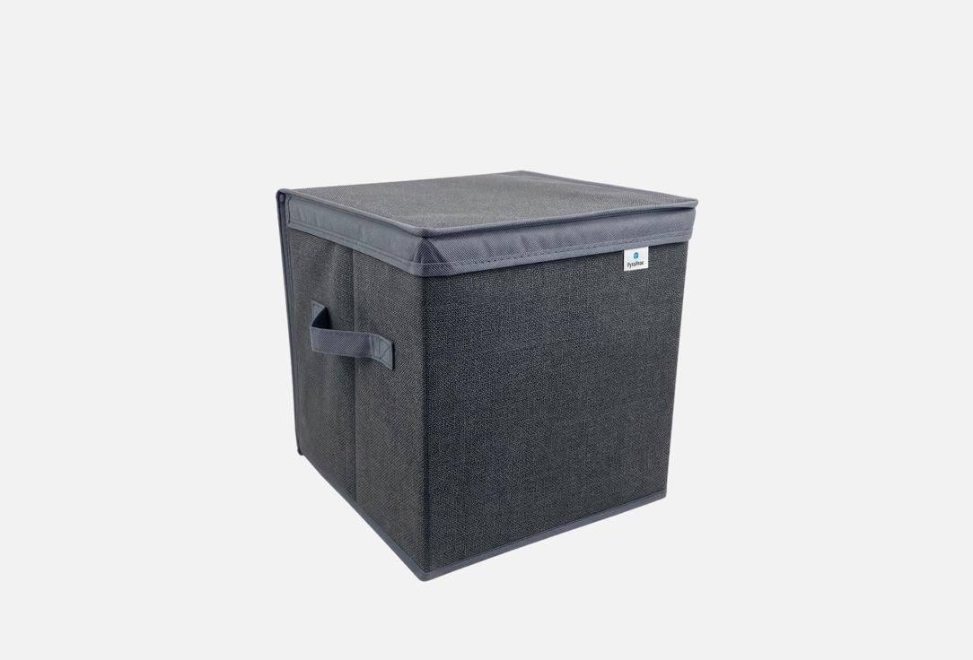 Изображение товара Коробка для хранения вещей РутаУпак ГРАФИТ, с крышкой, 30х30х30