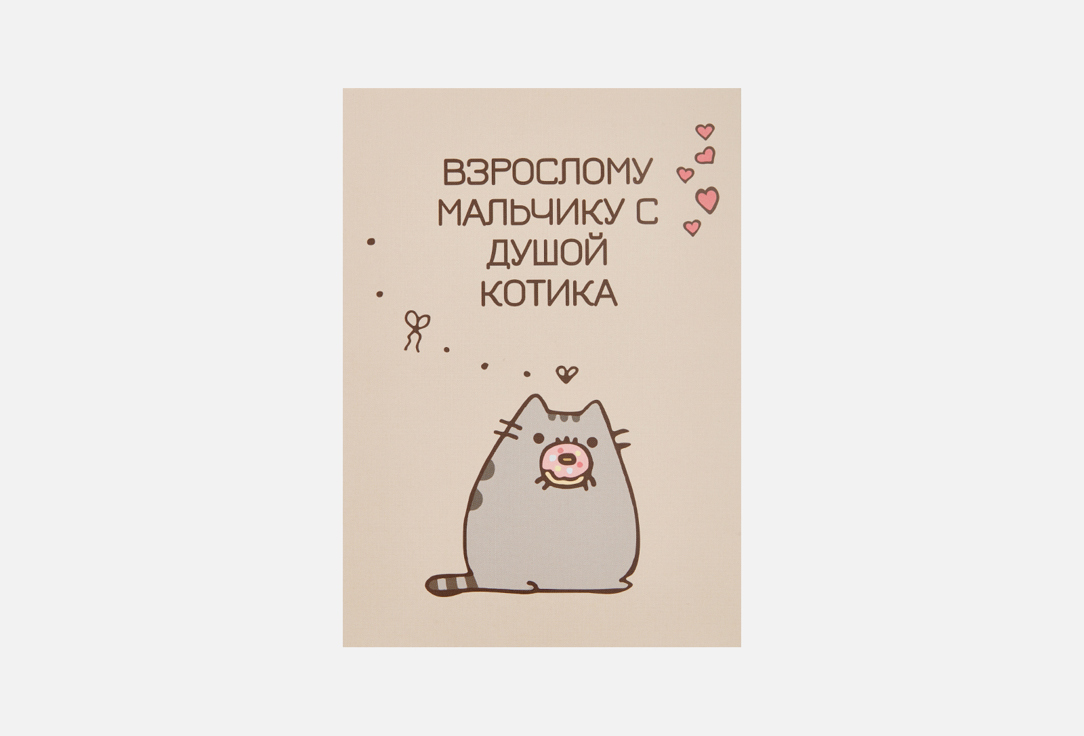 

Открытка MESWERO, Взрослому мальчику с душой котика 1 шт