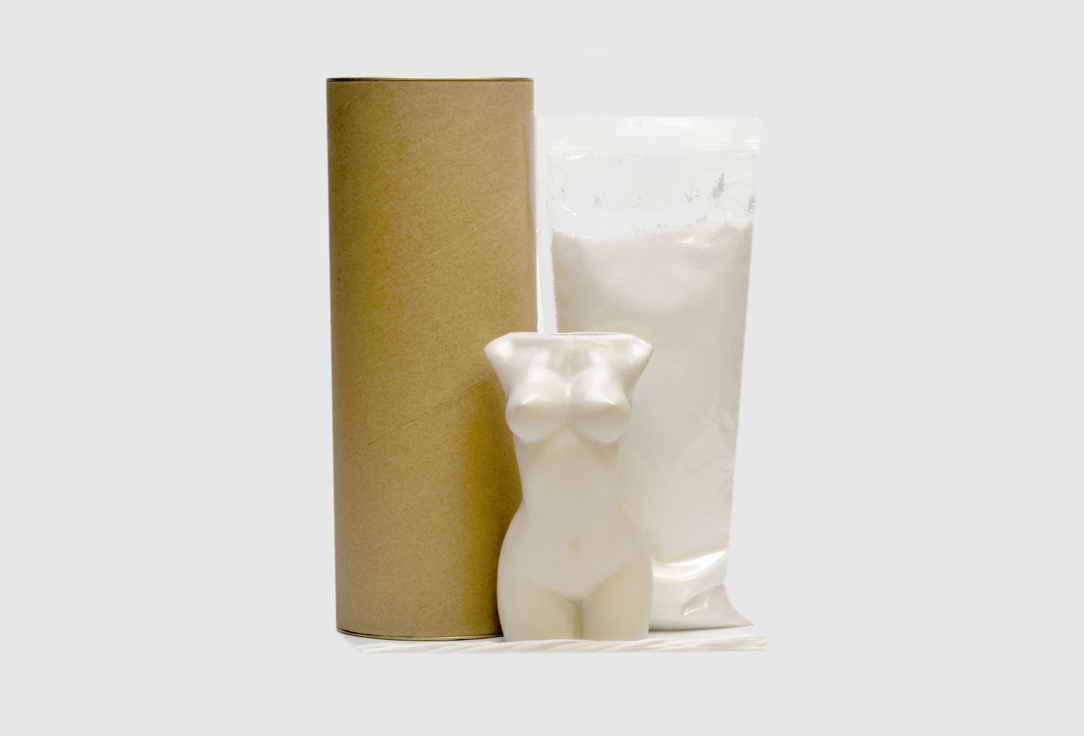 

Насыпная свеча с подсвечником PLAMELIA, Белый, Белая статуэтка 900 г