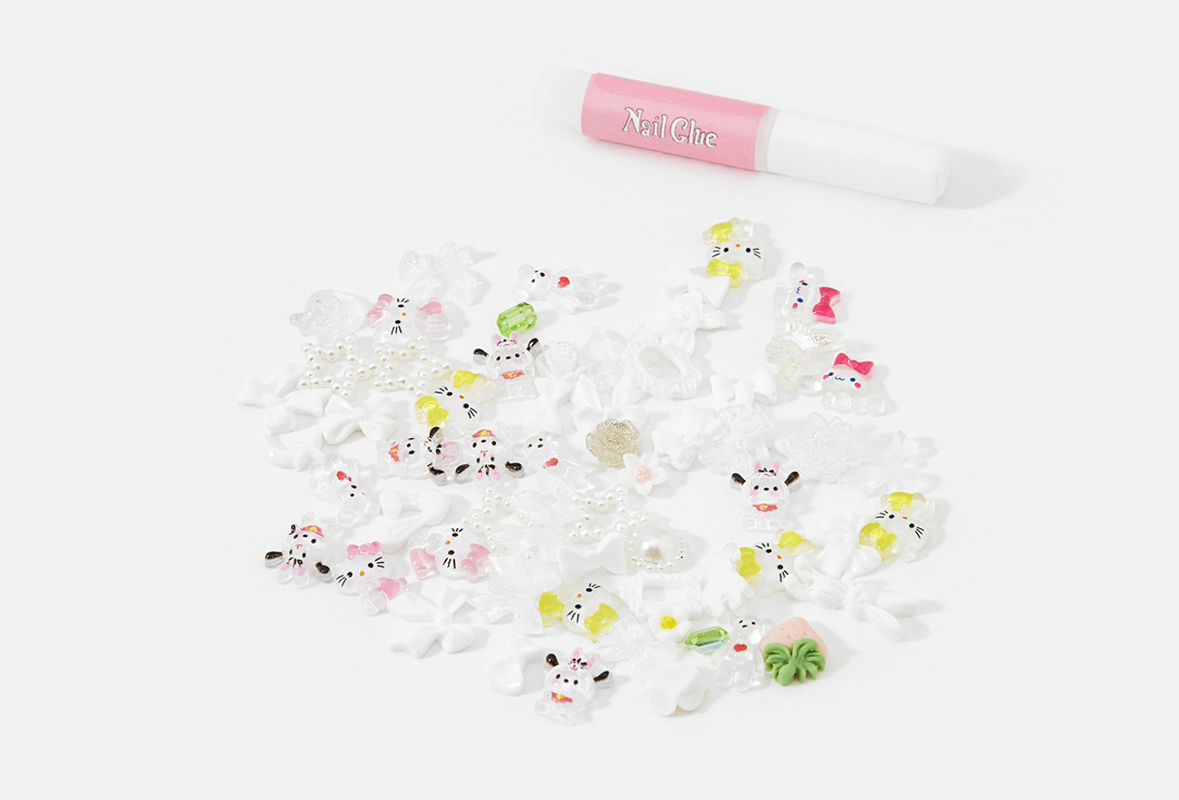 

Фигурки для ногтей CRAZYNAILSHOP, Белый, Белый микс 100 шт