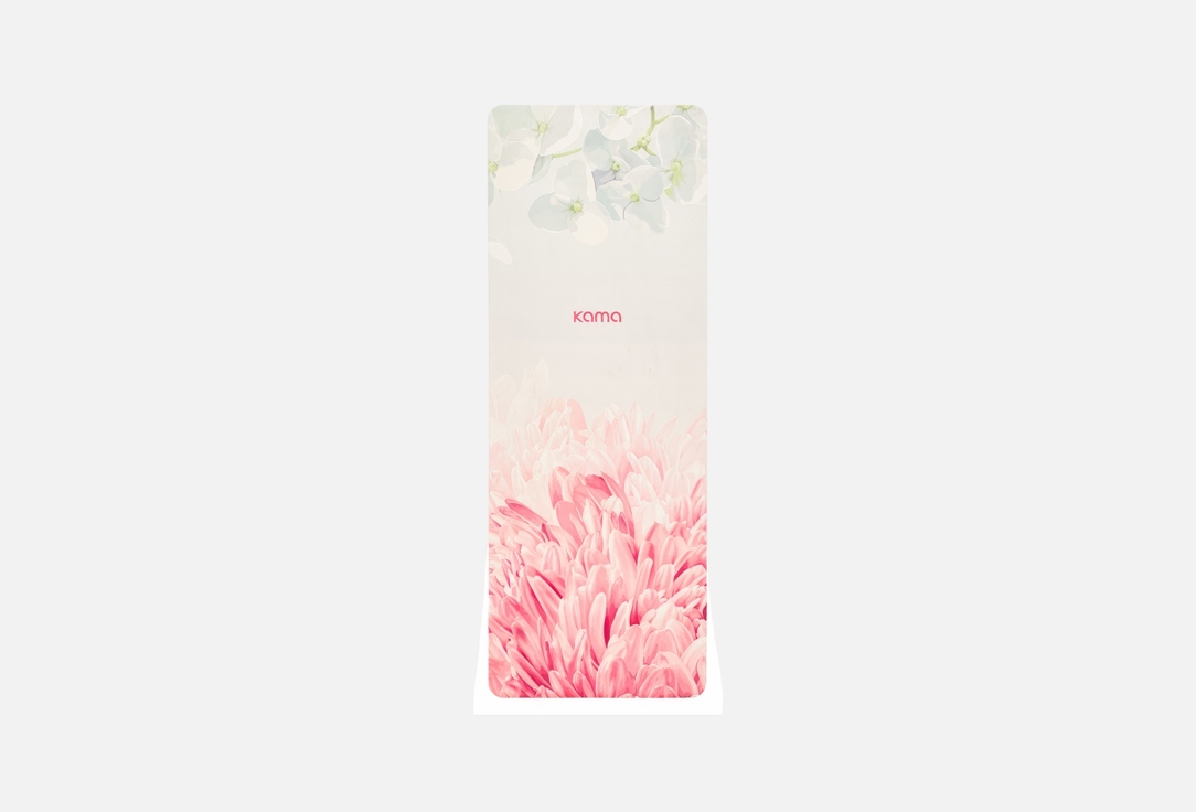 Коврик для йоги и фитнеса KAMA Mat white-pink 1 шт